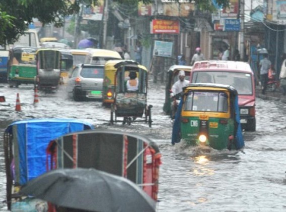 Encroached drain results flooding in Agartala city